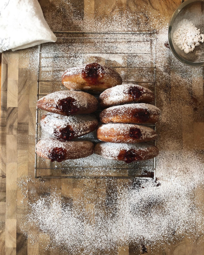 raspberry doughnuts donuts